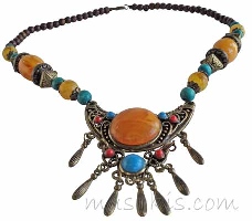 Indian ethnic necklace - click here for large view